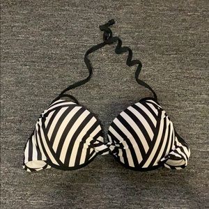Push Up Stripe Bathing Suit Top